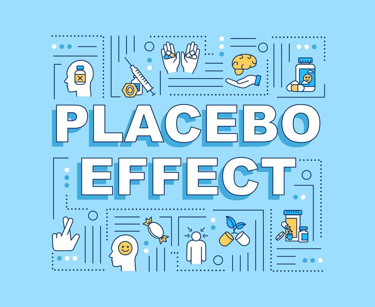 Placebo-Effekt Wortkonzepte Banner vektor