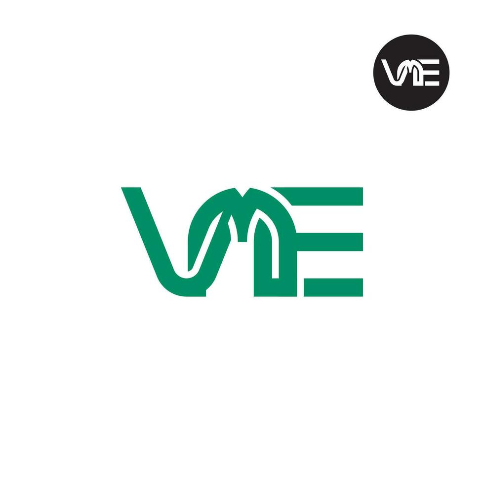 Brief vme Monogramm Logo Design Logo vektor