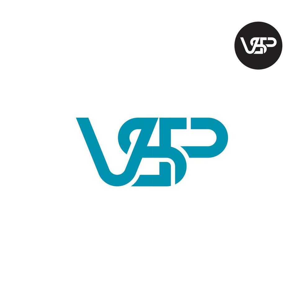 Brief vsp Monogramm Logo Design vektor