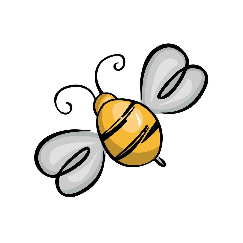 Biene Symbol, Hummel farbig, Vektor Illustration