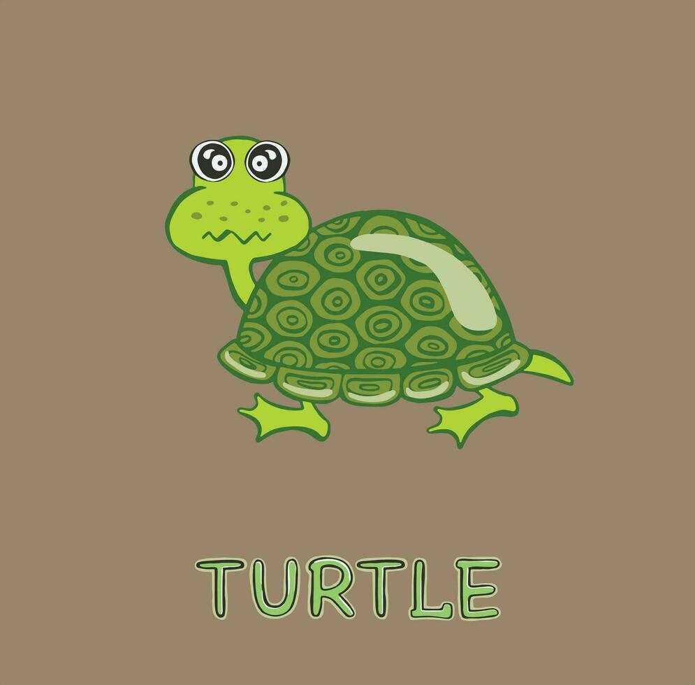 design söt liten sköldpadda. små för stock. vektor illustration