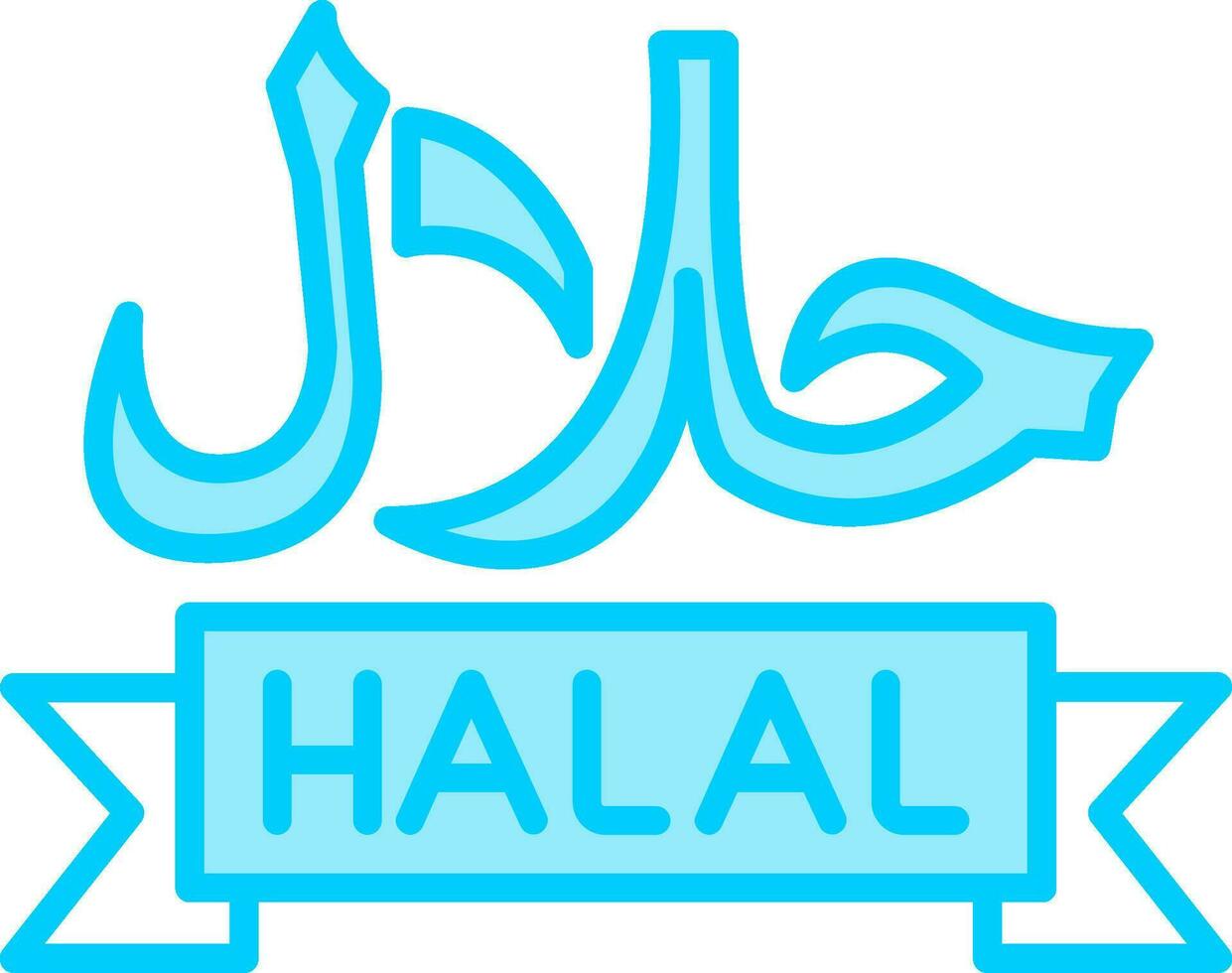 Symbol für Halal-Vektor vektor