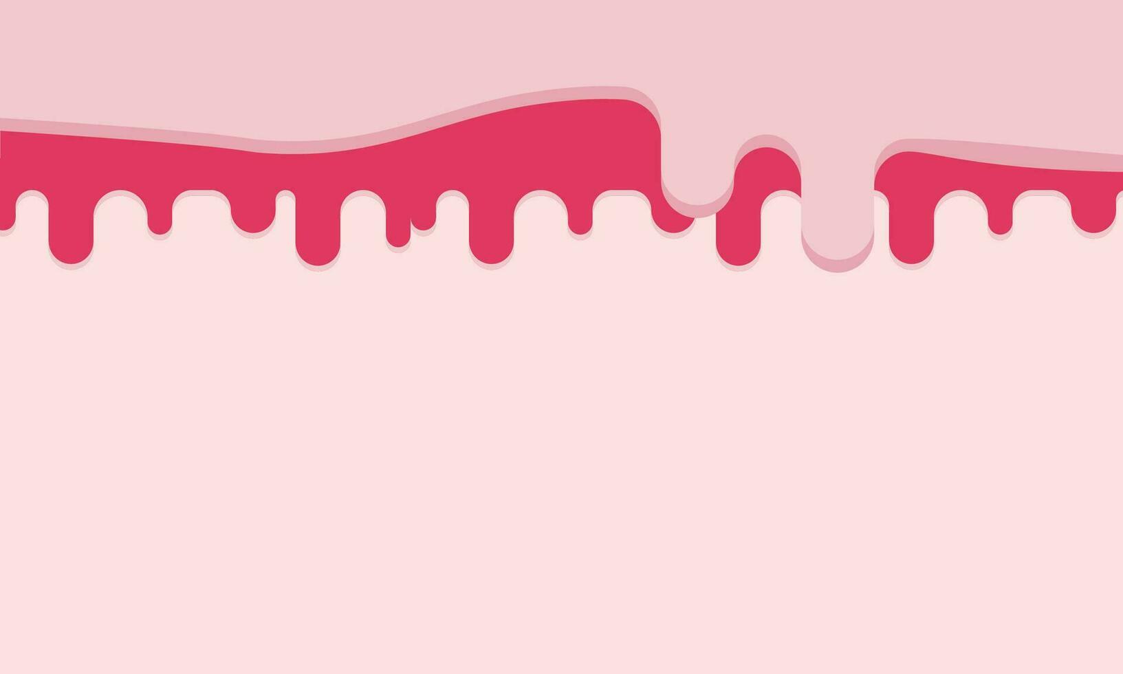 vektor sömlös mönster av smält jordgubb rosa grädde droppande efterrätt bakgrund med smält jordgubb rosa