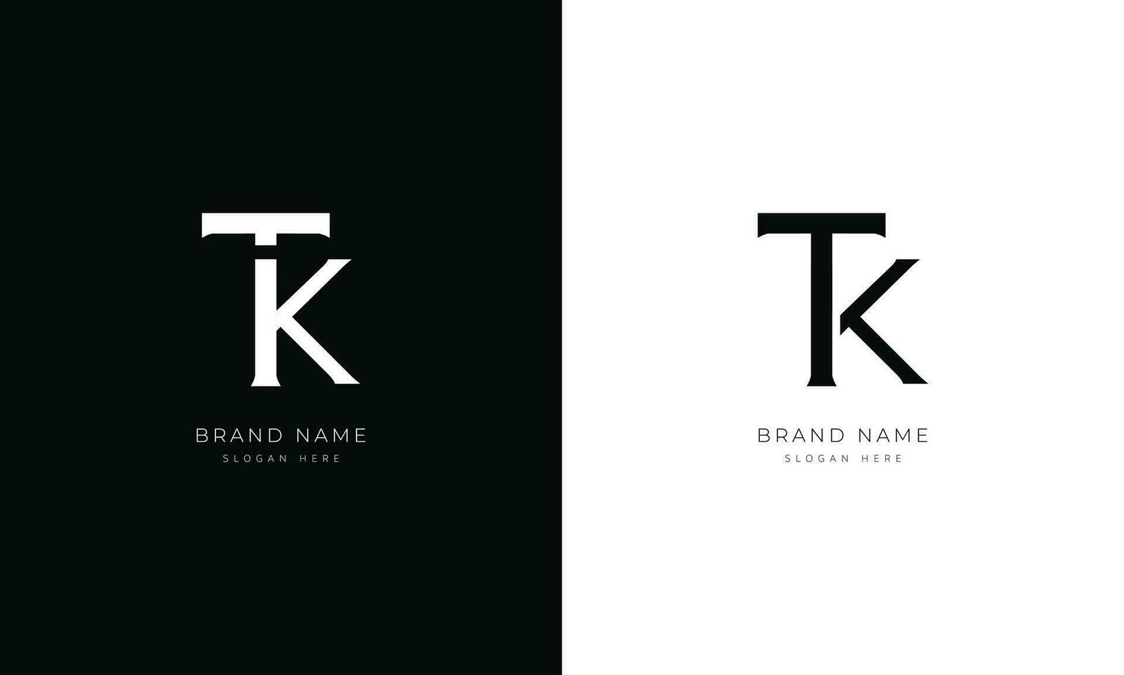 tk kt t k Initiale Brief Luxus-Premium Logo. vektor