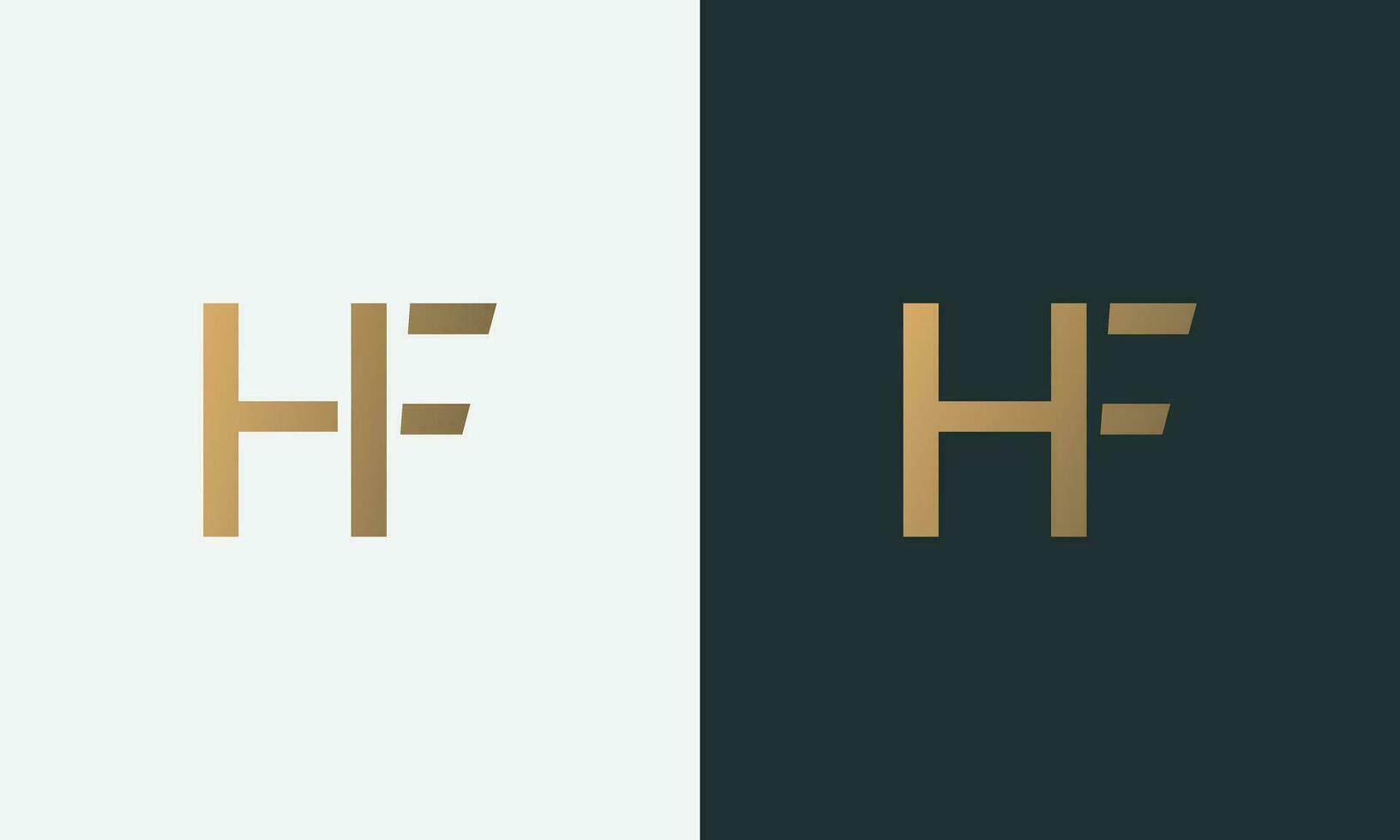 hf fh h f första brev lyx-premium logotyp. vektor