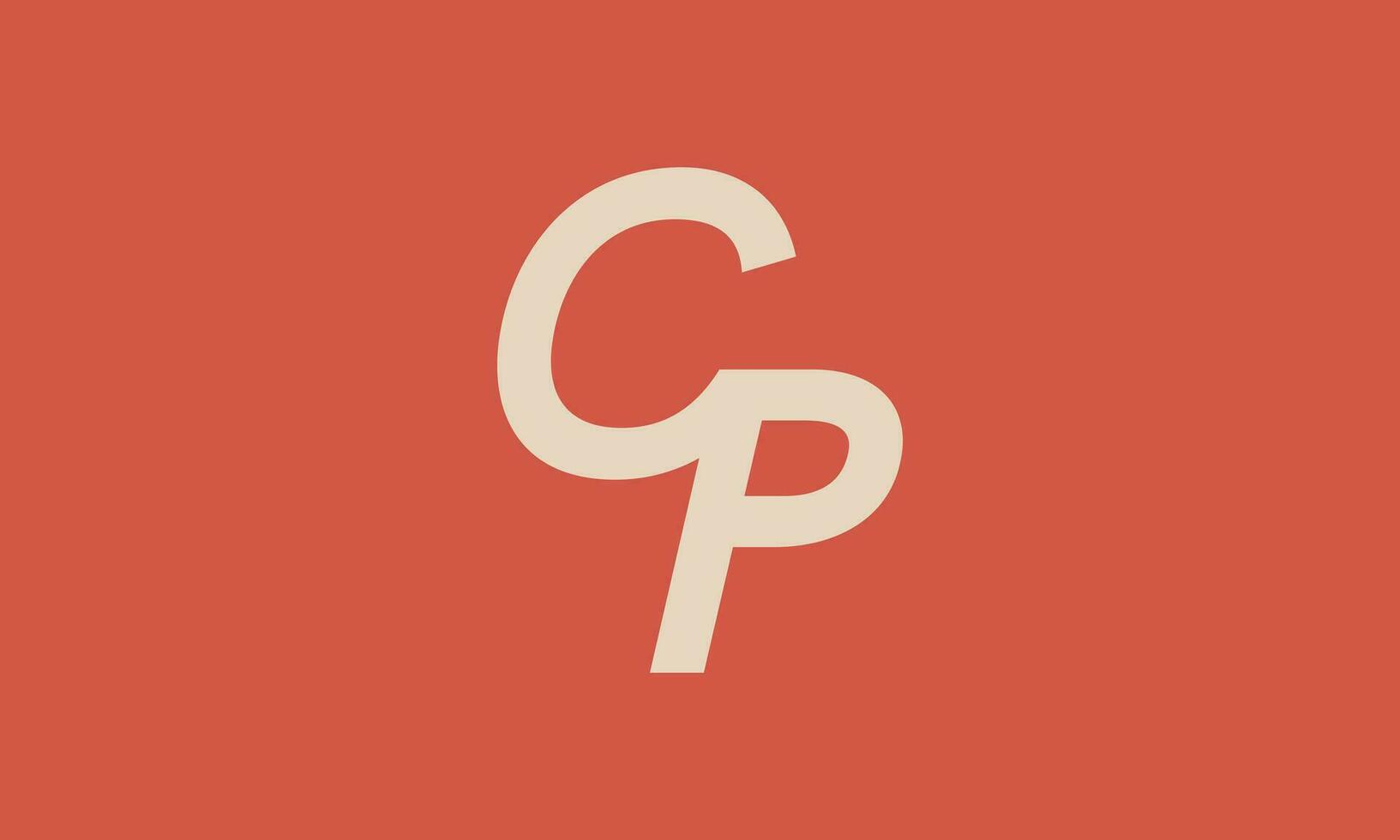 cp pc c p första brev lyx-premium logotyp. vektor