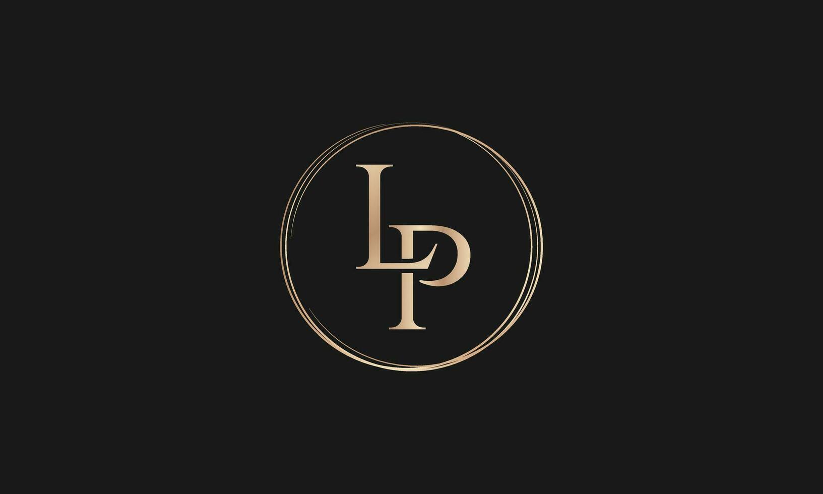 lp pl l p Initiale Brief Luxus-Premium Logo. vektor