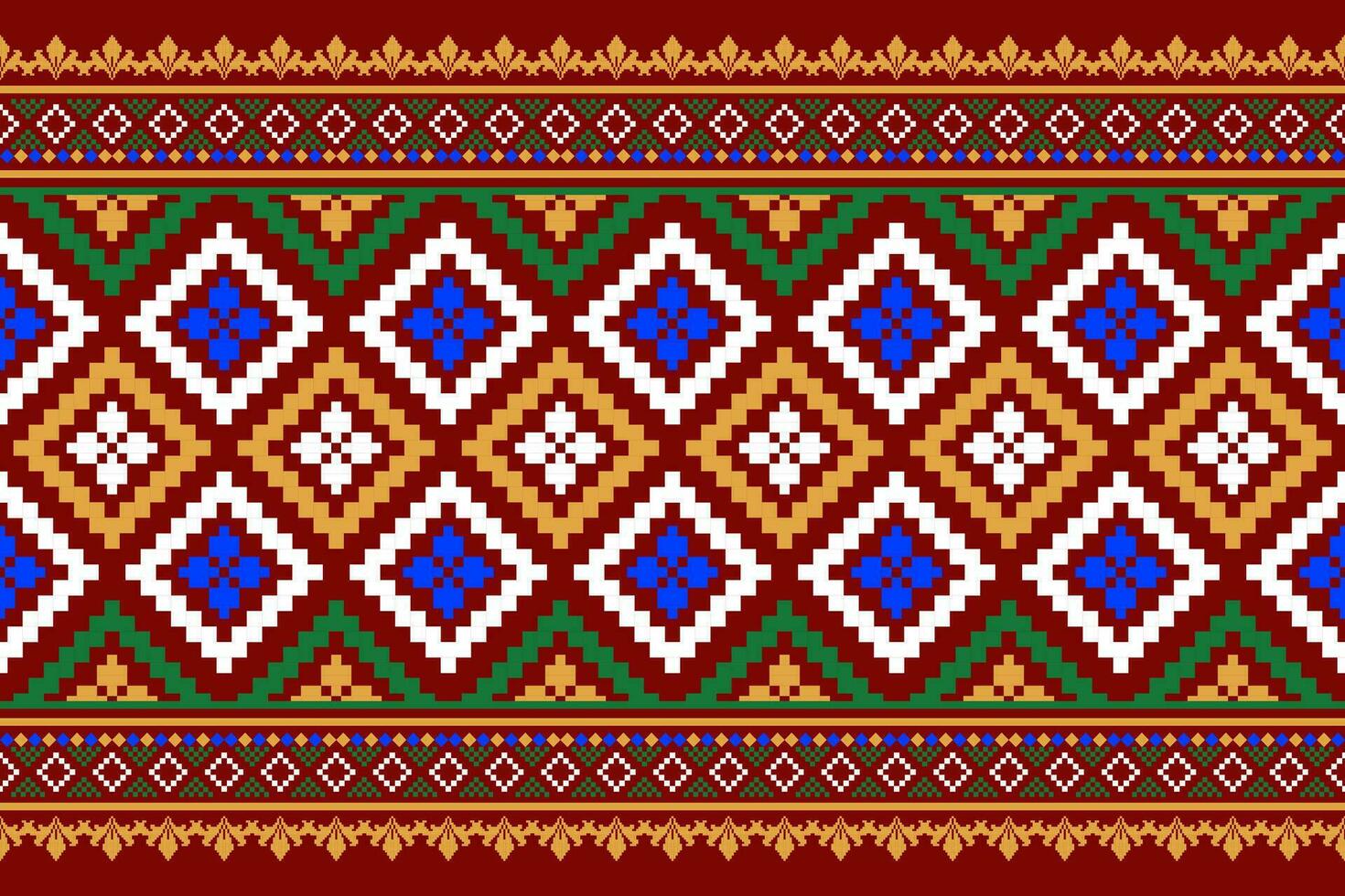 korsa sy färgrik geometrisk traditionell etnisk mönster ikat sömlös mönster abstrakt design för tyg skriva ut trasa klänning matta gardiner och sarong aztec afrikansk indisk indonesiska vektor