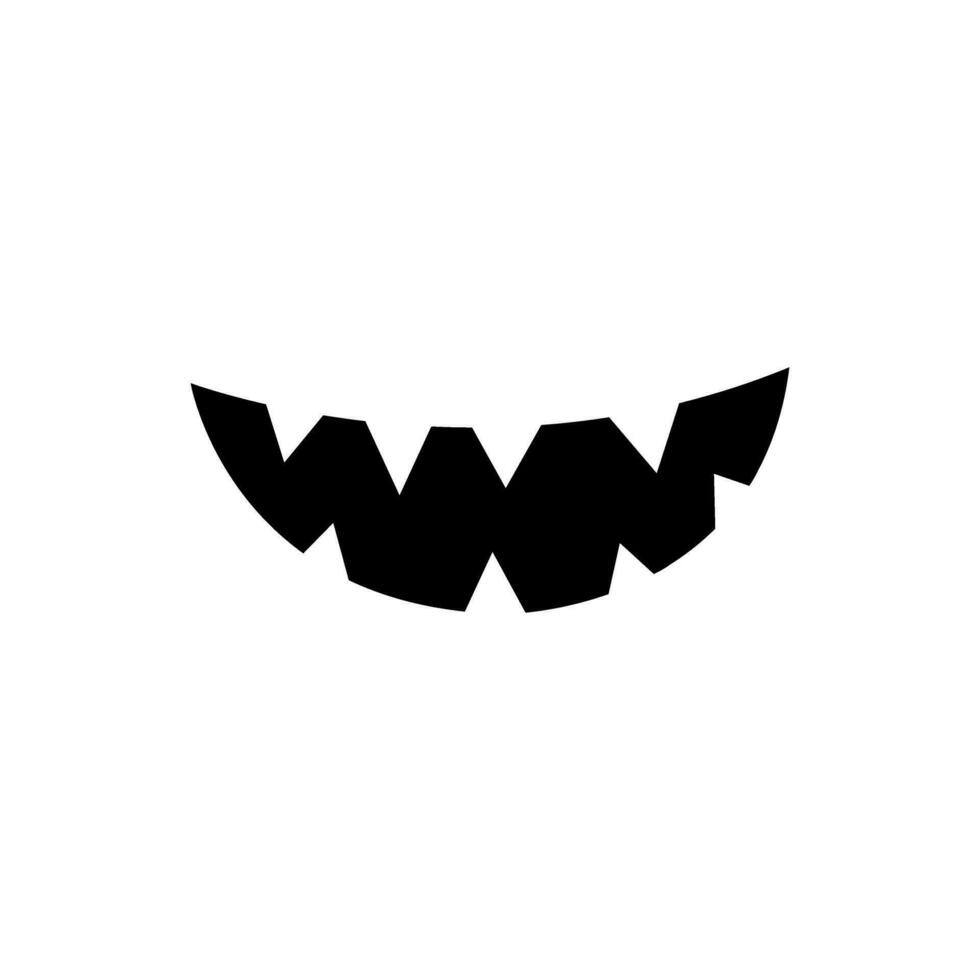 Halloween Gesicht Symbol Vektor. unheimlich Gesicht Illustration unterzeichnen. Kürbis Gesicht Symbol oder Logo. vektor