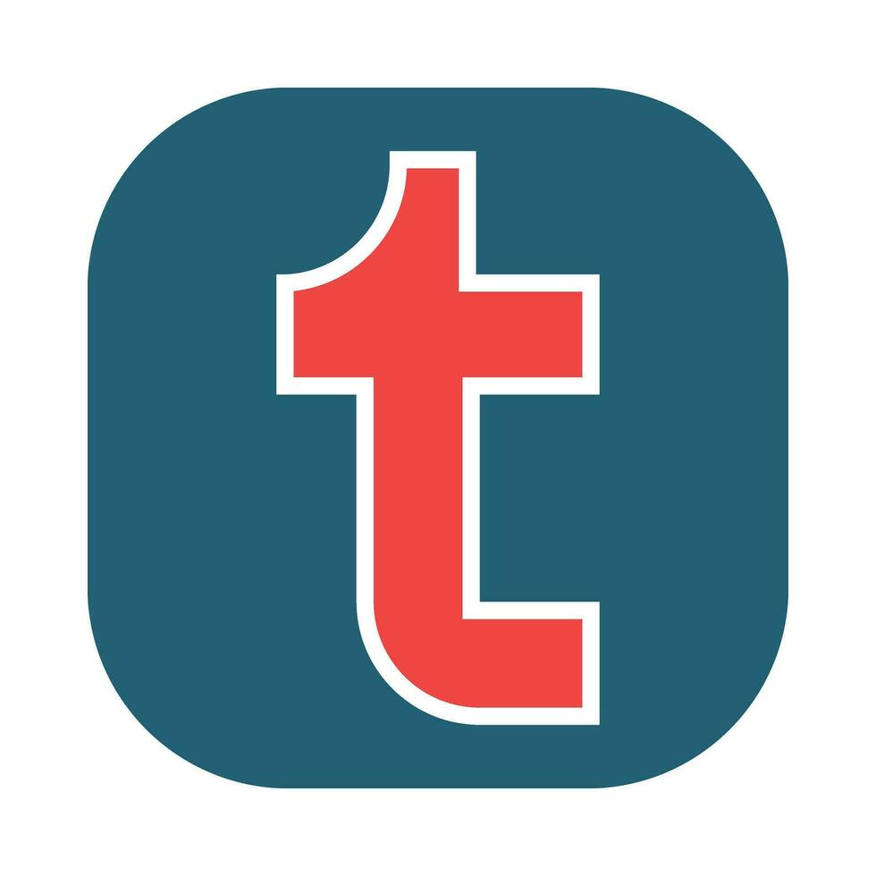 tumblr Vektor Glyphe zwei Farbe Symbol zum persönlich und kommerziell verwenden.