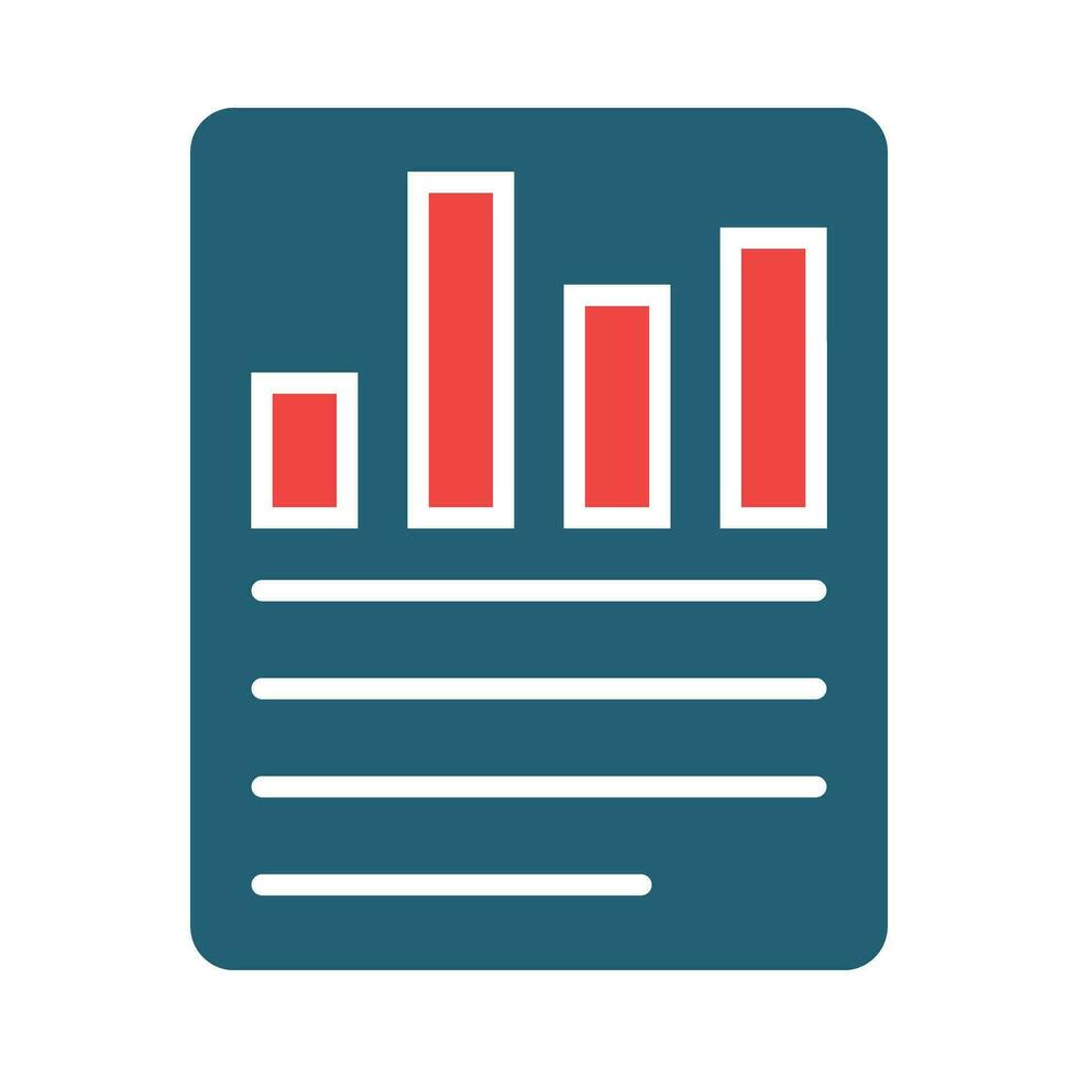 grafiska Rapportera vektor glyf två Färg ikon för personlig och kommersiell använda sig av.