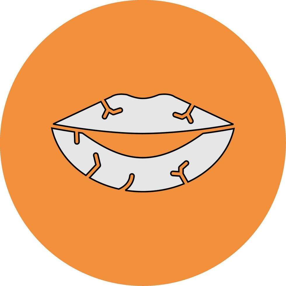 getrocknet Lippen Vektor Symbol