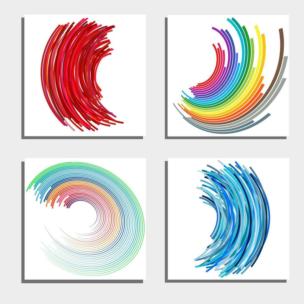 uppsättning av fyra skön abstrakt bakgrunder. vektor illustration.