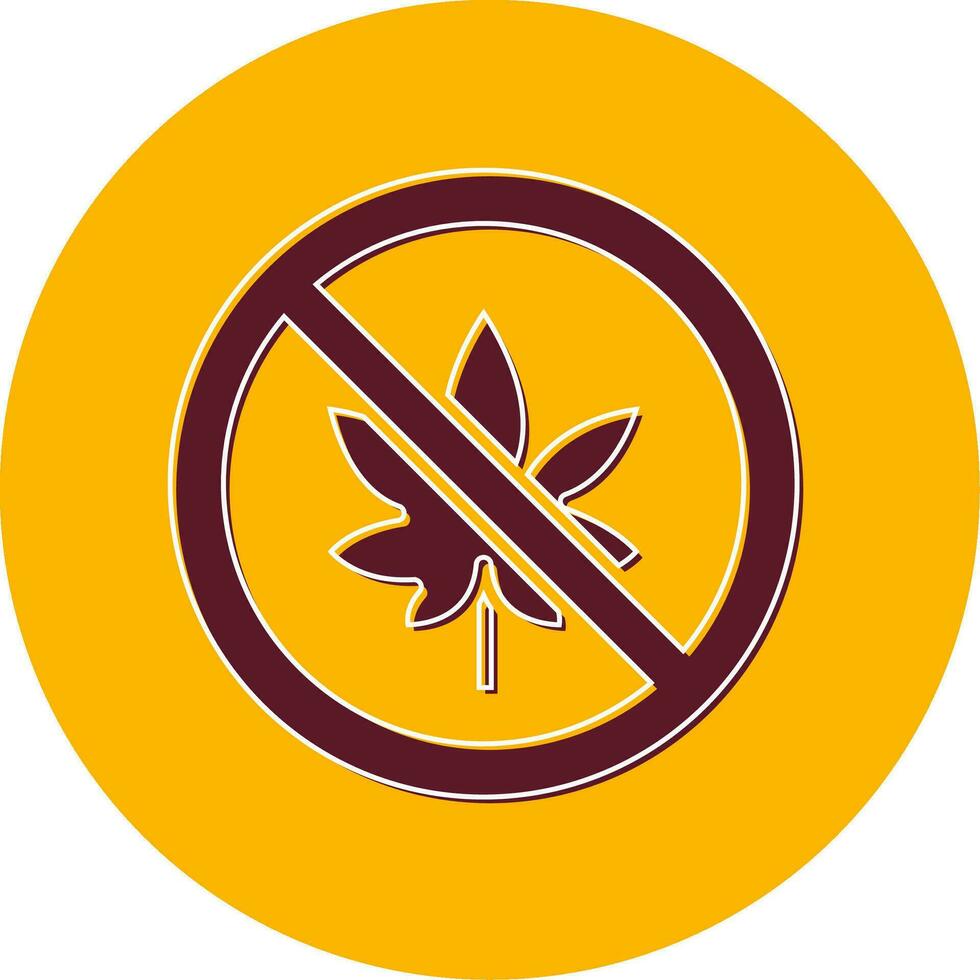 Nein Cannabis Vektor Symbol