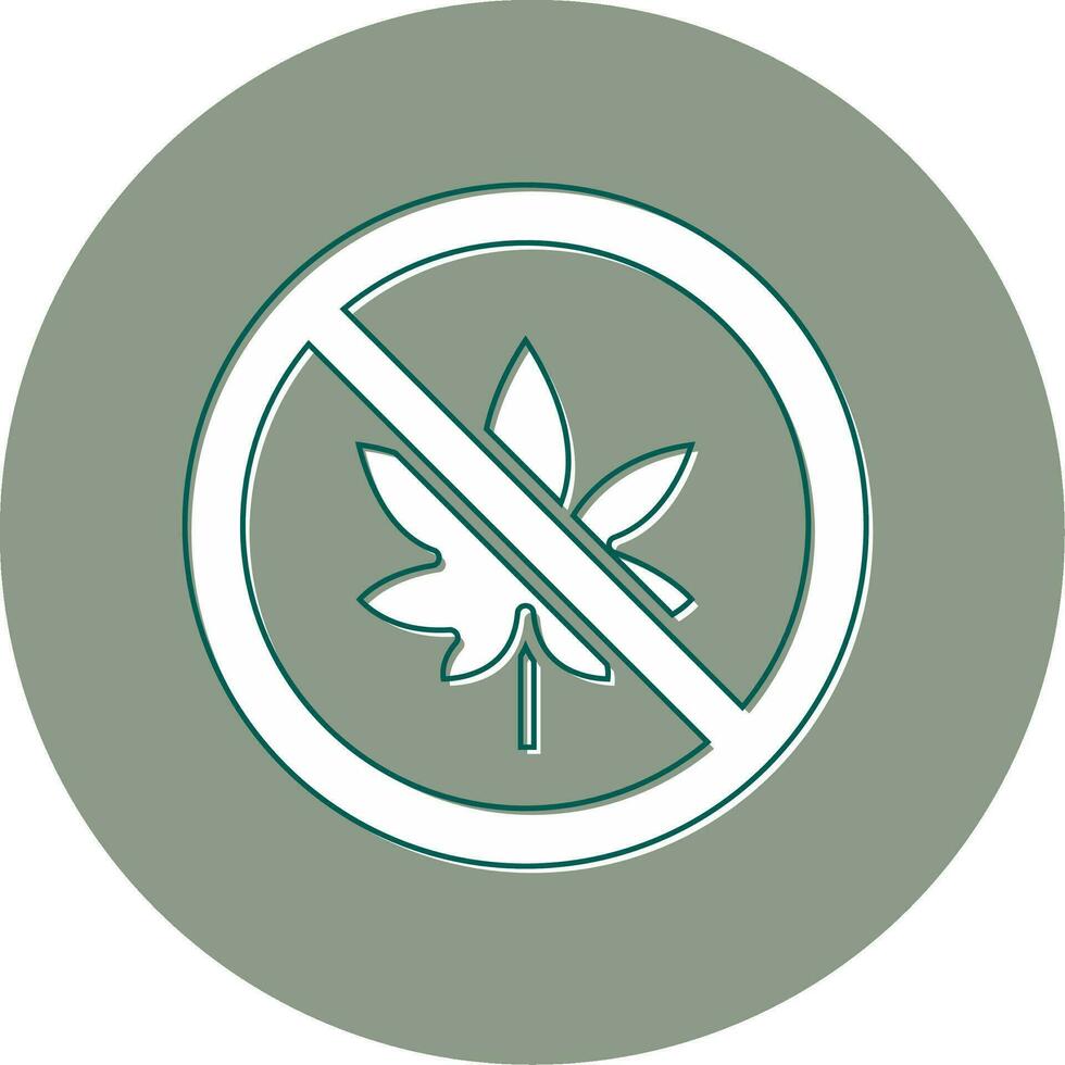 Nein Cannabis Vektor Symbol