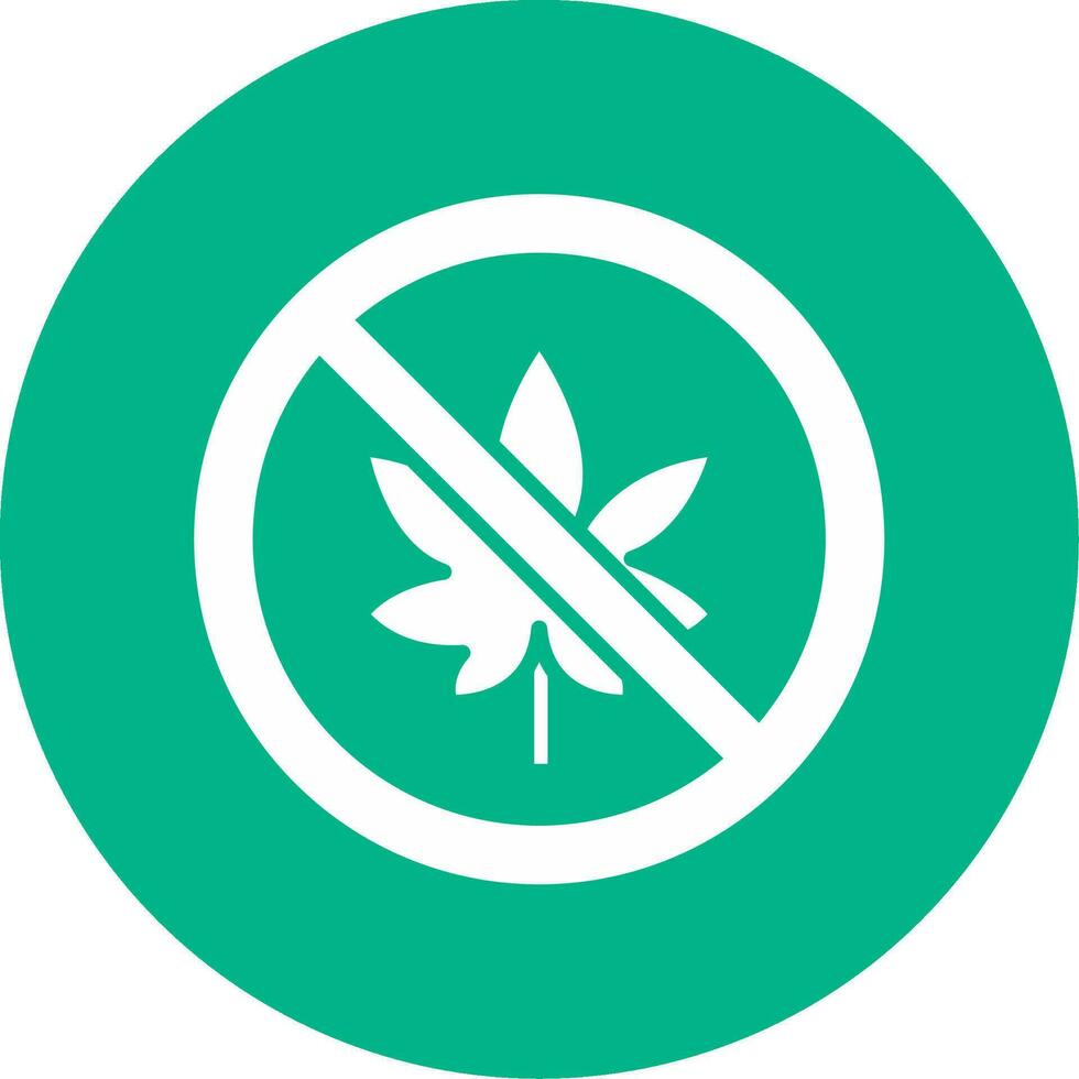 Nein Cannabis Vektor Symbol