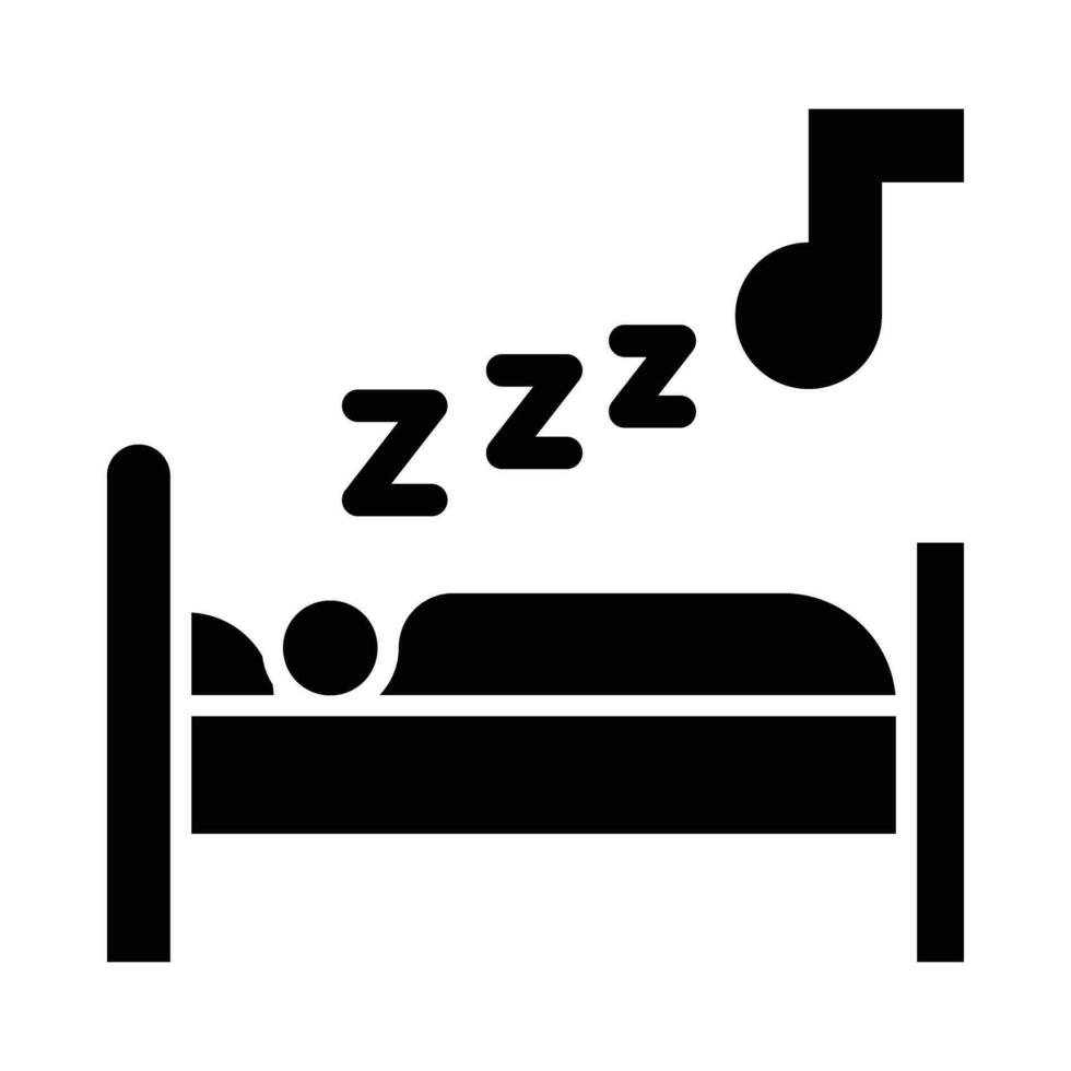 Schlafen Vektor Glyphe Symbol zum persönlich und kommerziell verwenden.