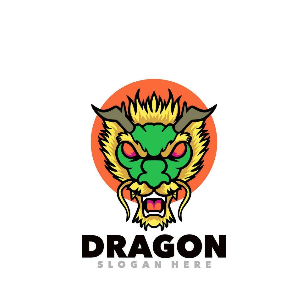 Drachen-Maskottchen-Logo vektor