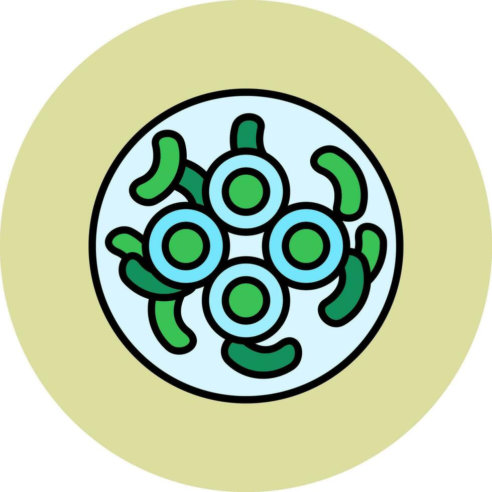 gloeocapsa Cyanobakterien Vektor Symbol