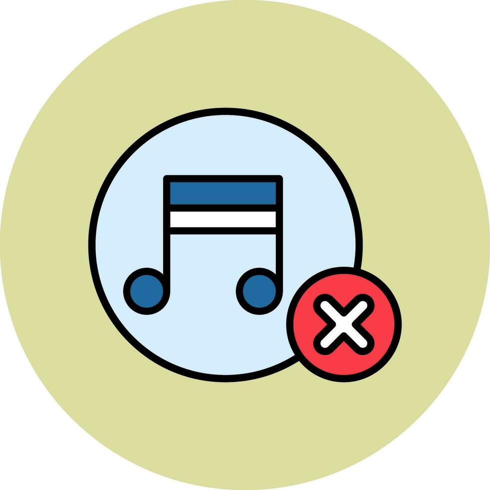 Nej musik vektor ikon