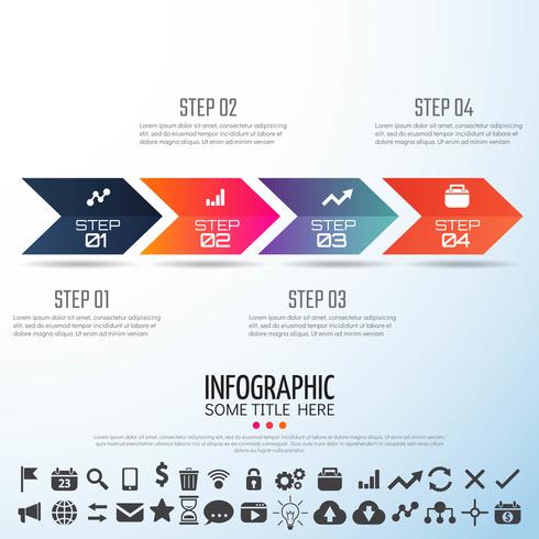 Arrow Infographics Design Mall vektor