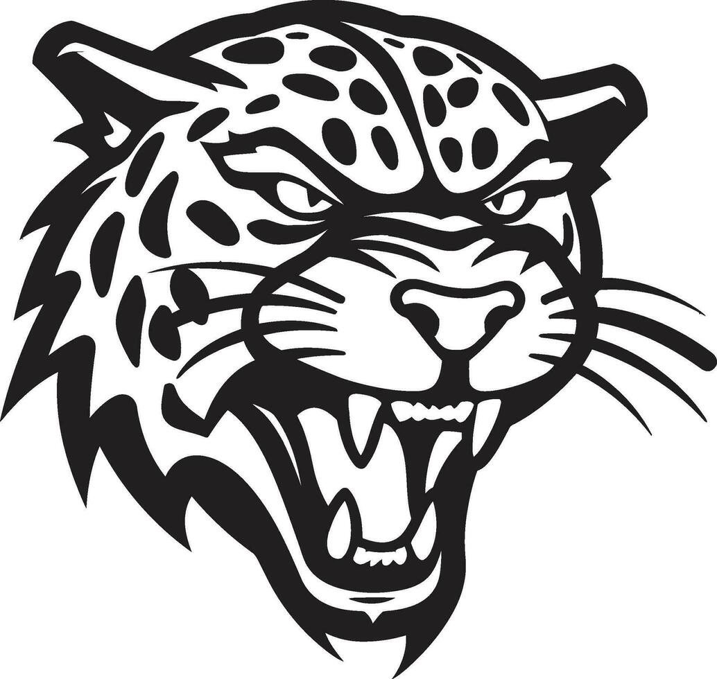 minimalistisch herumstreifen Panther heimlich branding Geparden Whisker und Pfote druckt vektor