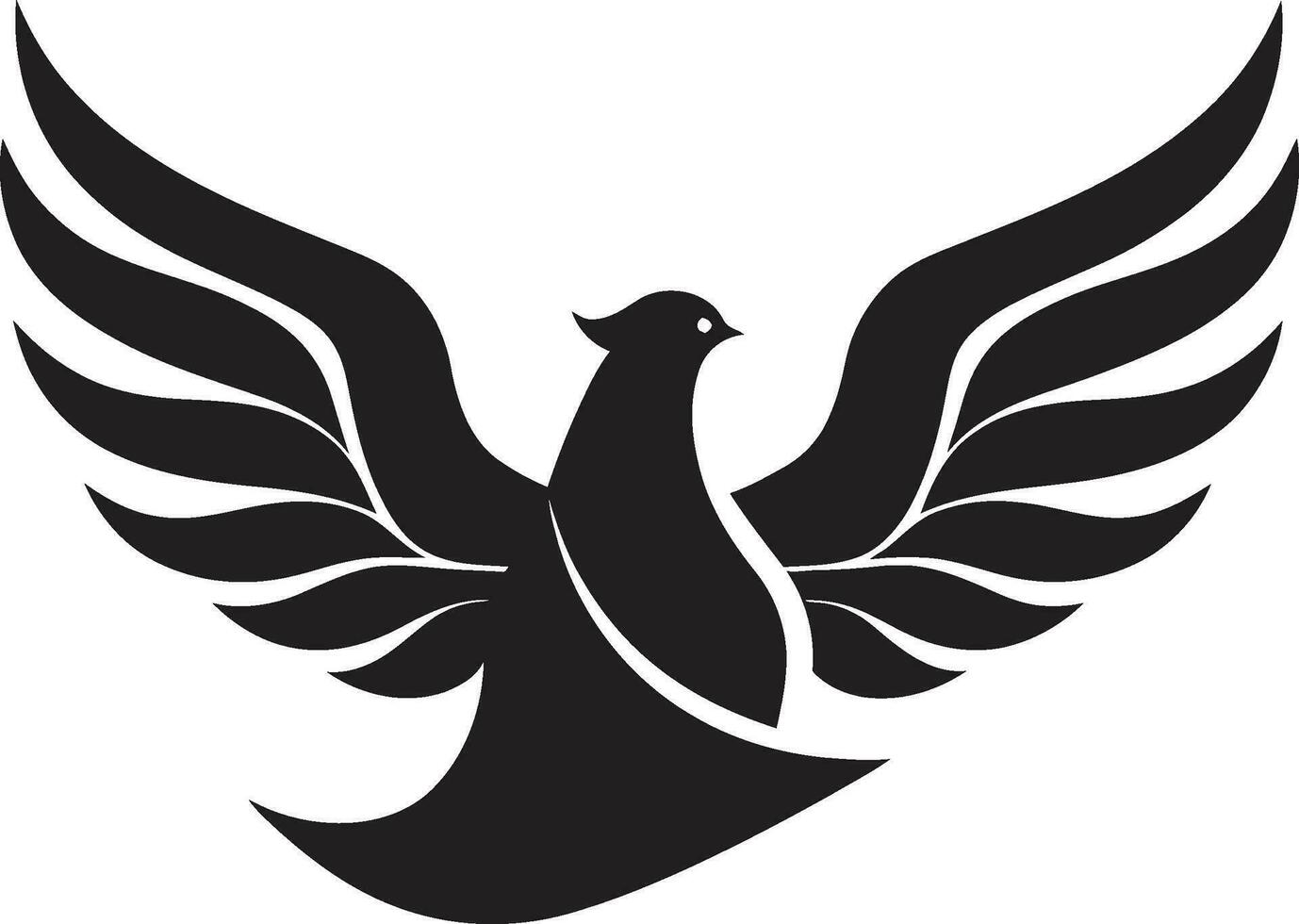 svart duva vektor logotyp med susa och abstrakt bakgrund en unik och kreativ design svart duva vektor logotyp med susa och geometrisk bakgrund en skarp och modern design
