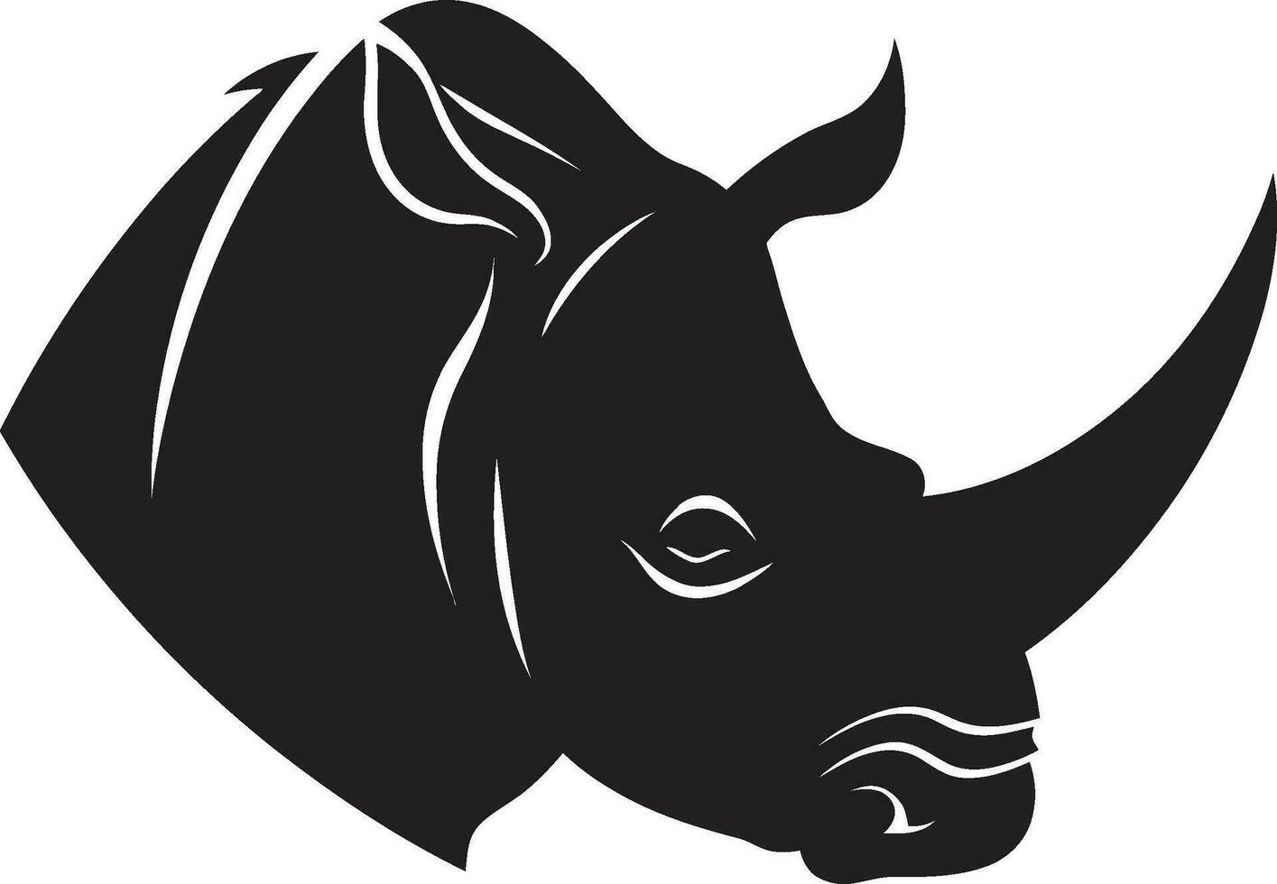 abstrakt Nashorn Vektor Emblem Nashorn Kamm Logo Design