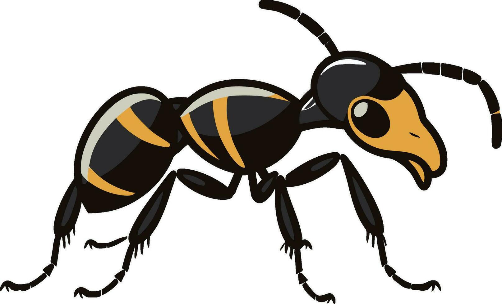 djärv och skön svart myra vektor emblem elegans i enkelhet svart myra vektor logotyp