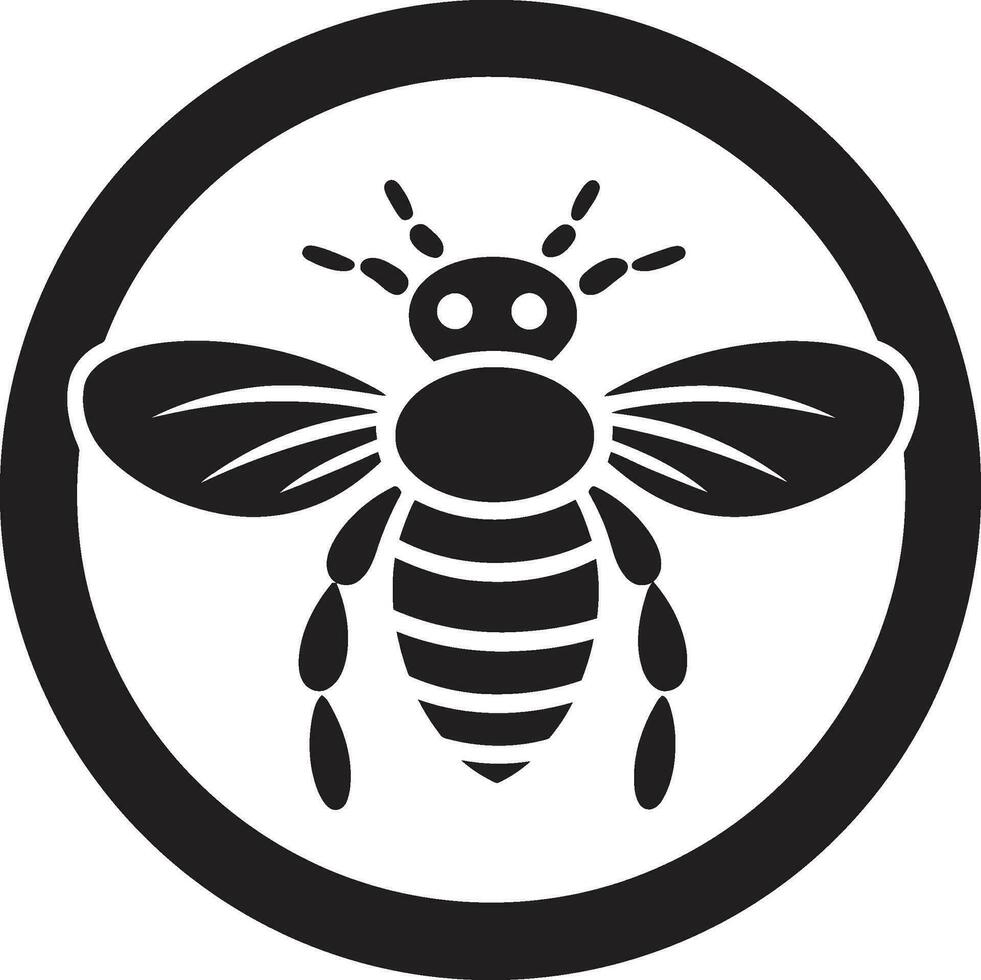 Regal Bienenstock Emblem Honig Biene Führung Symbol vektor