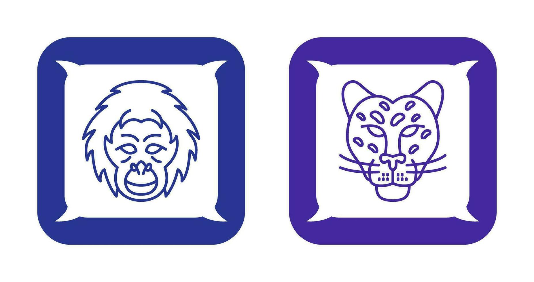 Orang-Utan und gefährlich Symbol vektor