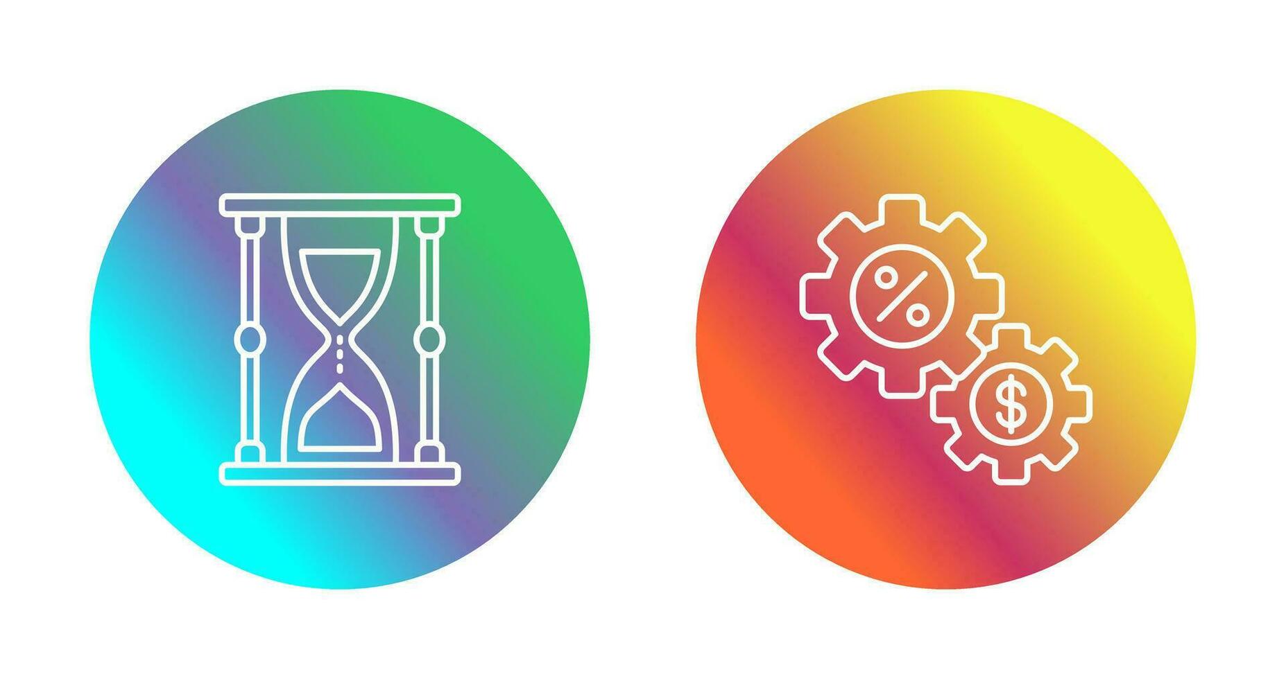 Sanduhr und Kuchen Diagramm Symbol vektor