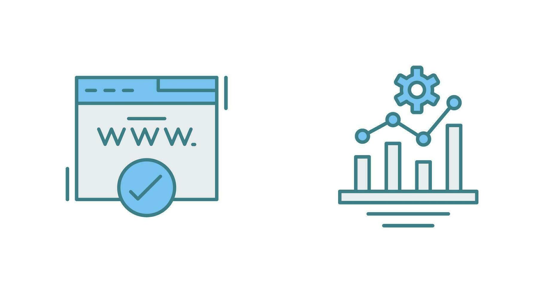 Domain und Bar Symbol vektor