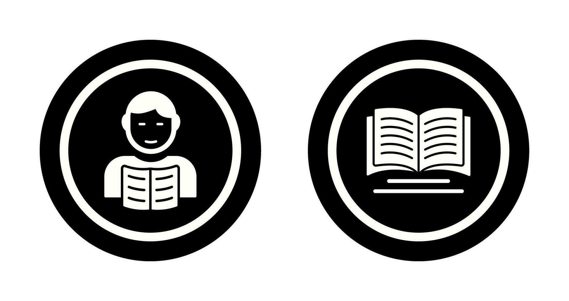 Schüler und Buch Symbol vektor