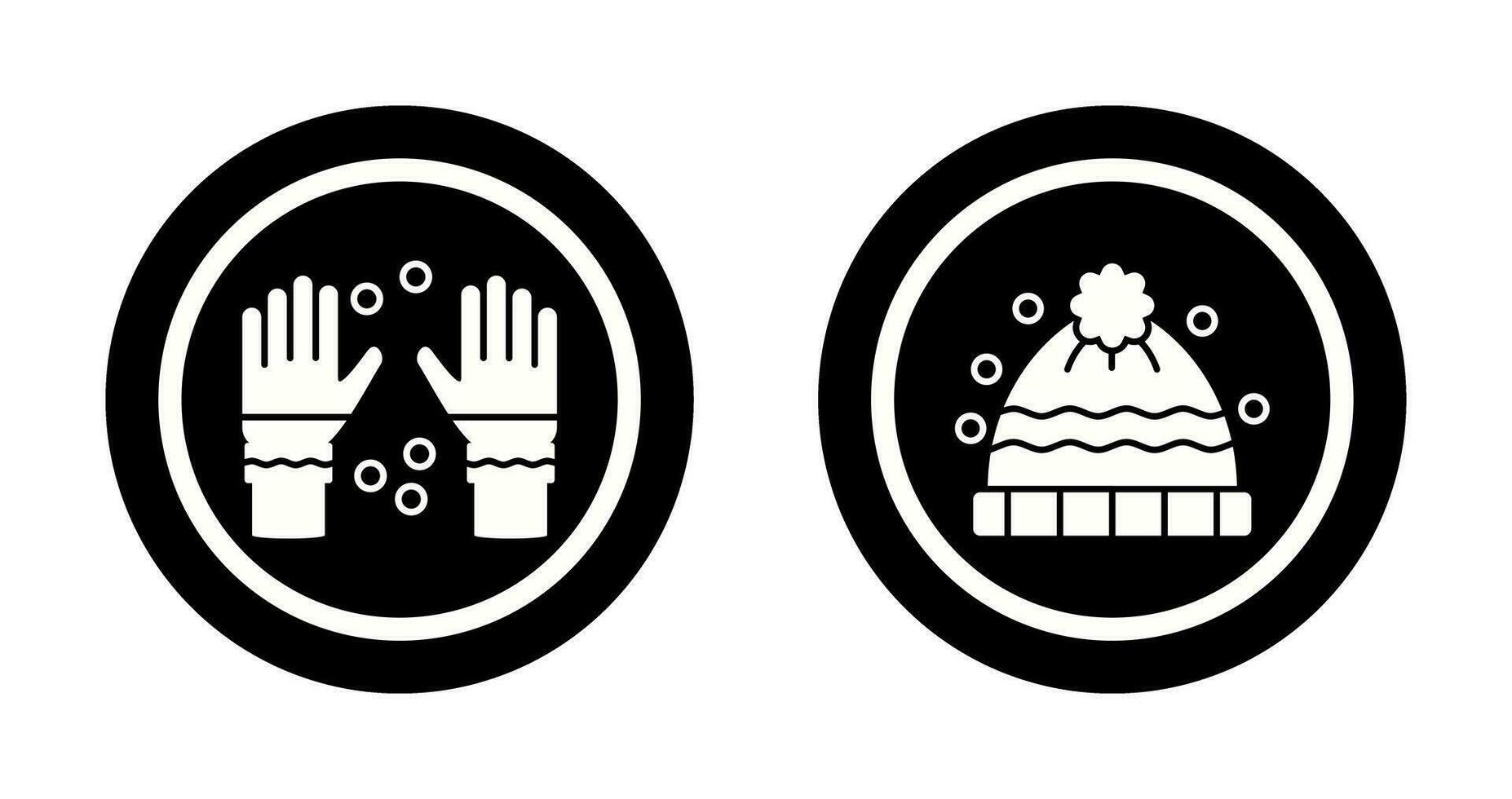 Winter Handschuhe und Winter Hut Symbol vektor