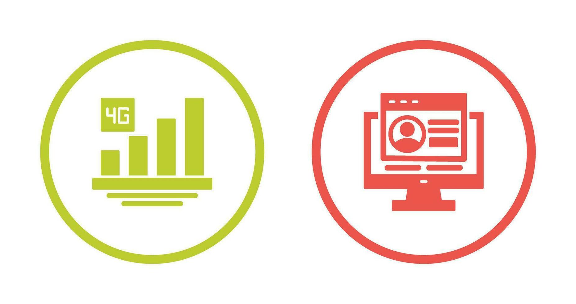 4 g och logga in ikon vektor