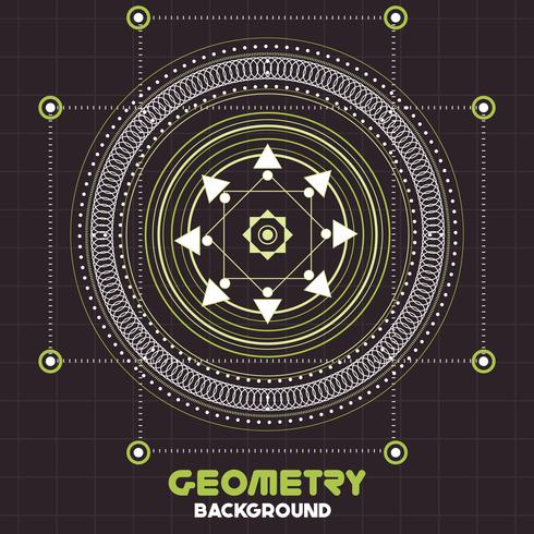 Alte Retro- Geometrie Weinlesearthintergrund Design-Schablone vektor