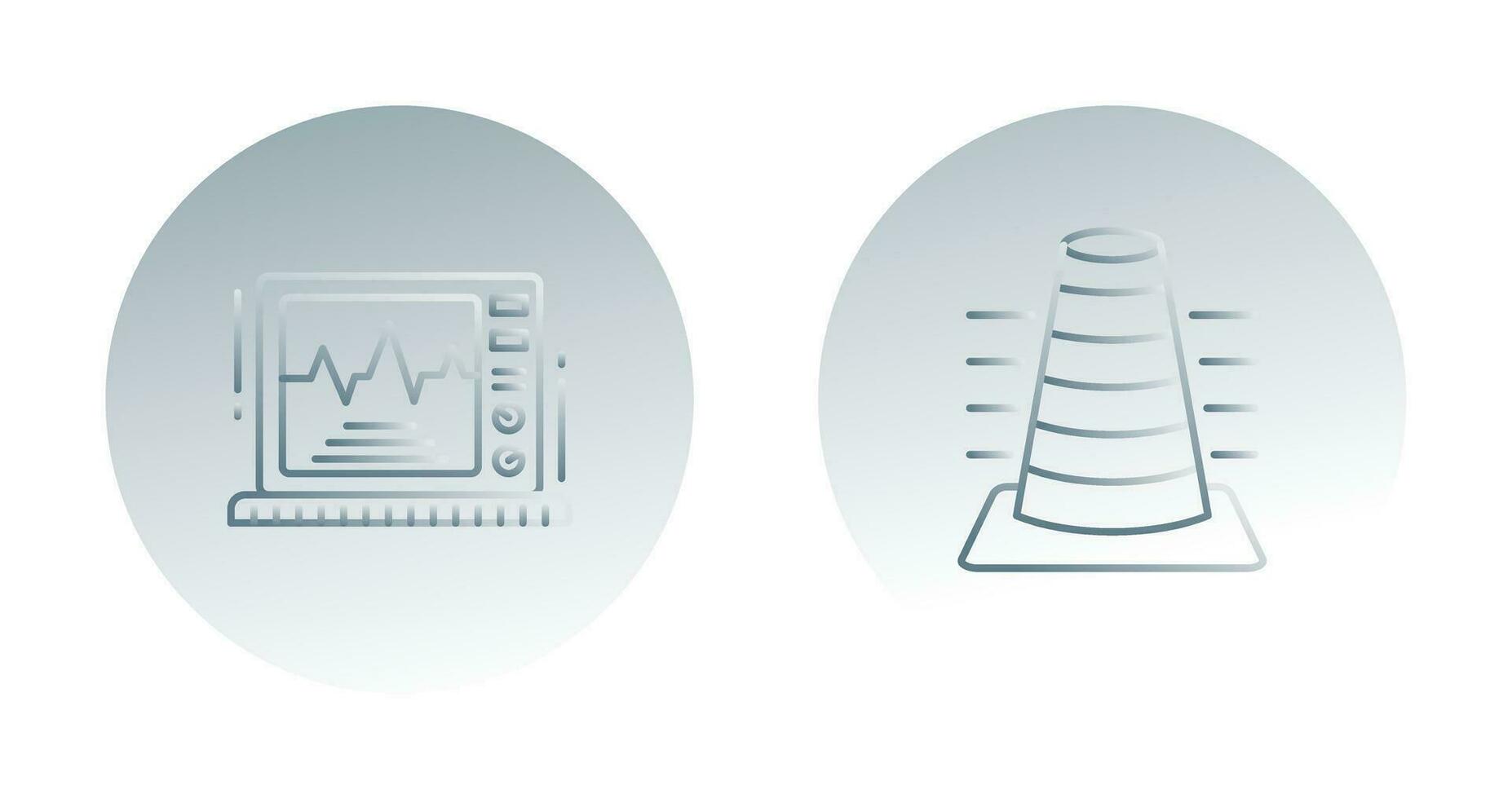 Poller und ekg Monitor Symbol vektor