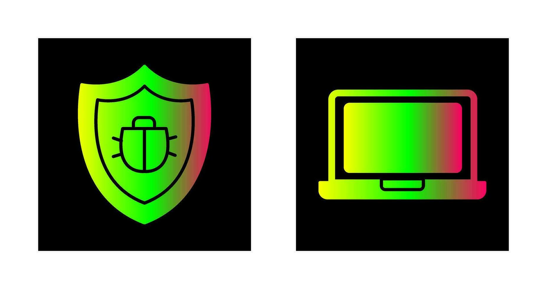 Antivirus und Laptop Symbol vektor