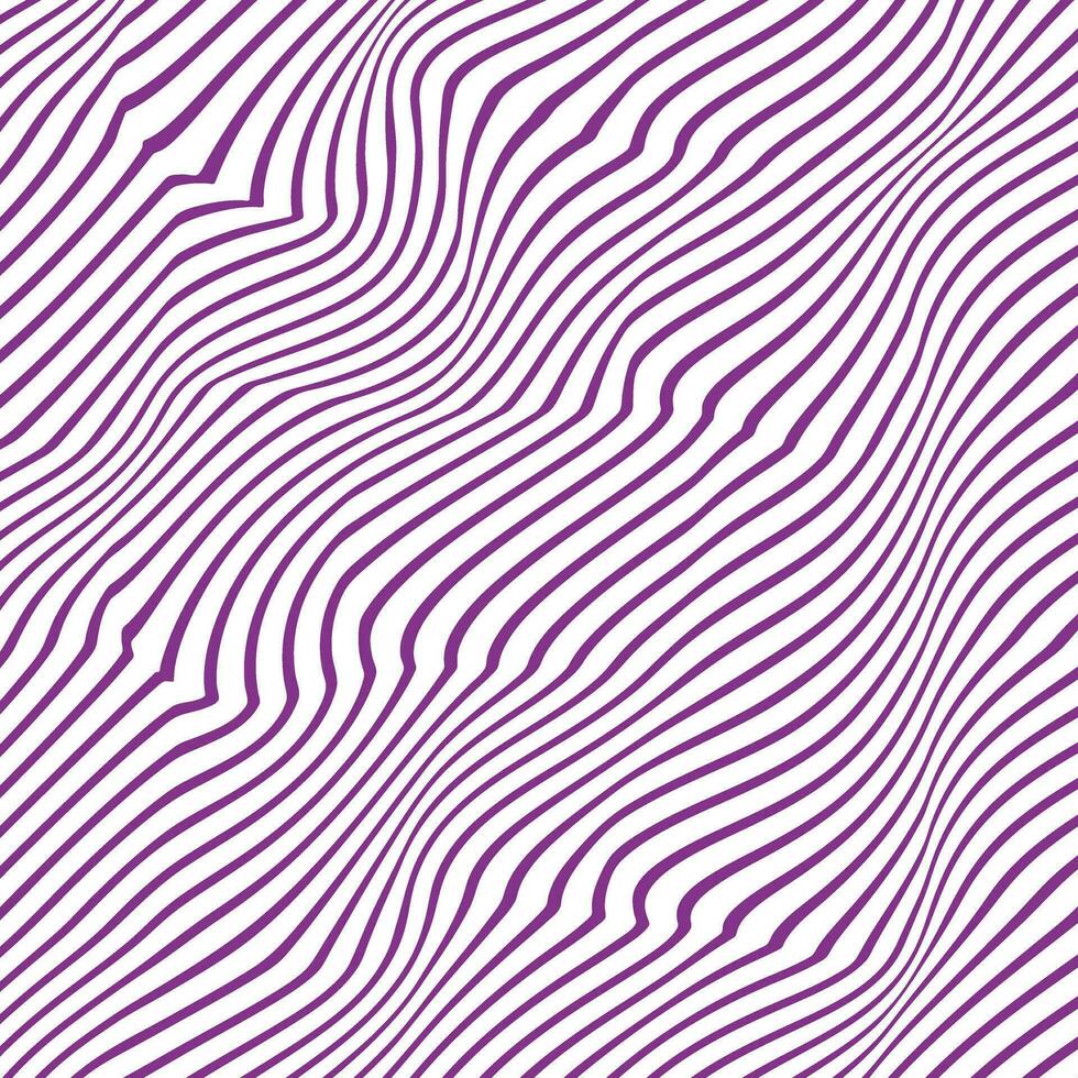 einfach abstrakt modern violett Farbe wellig diagonal verzerren Muster auf Weiß Hintergrund vektor