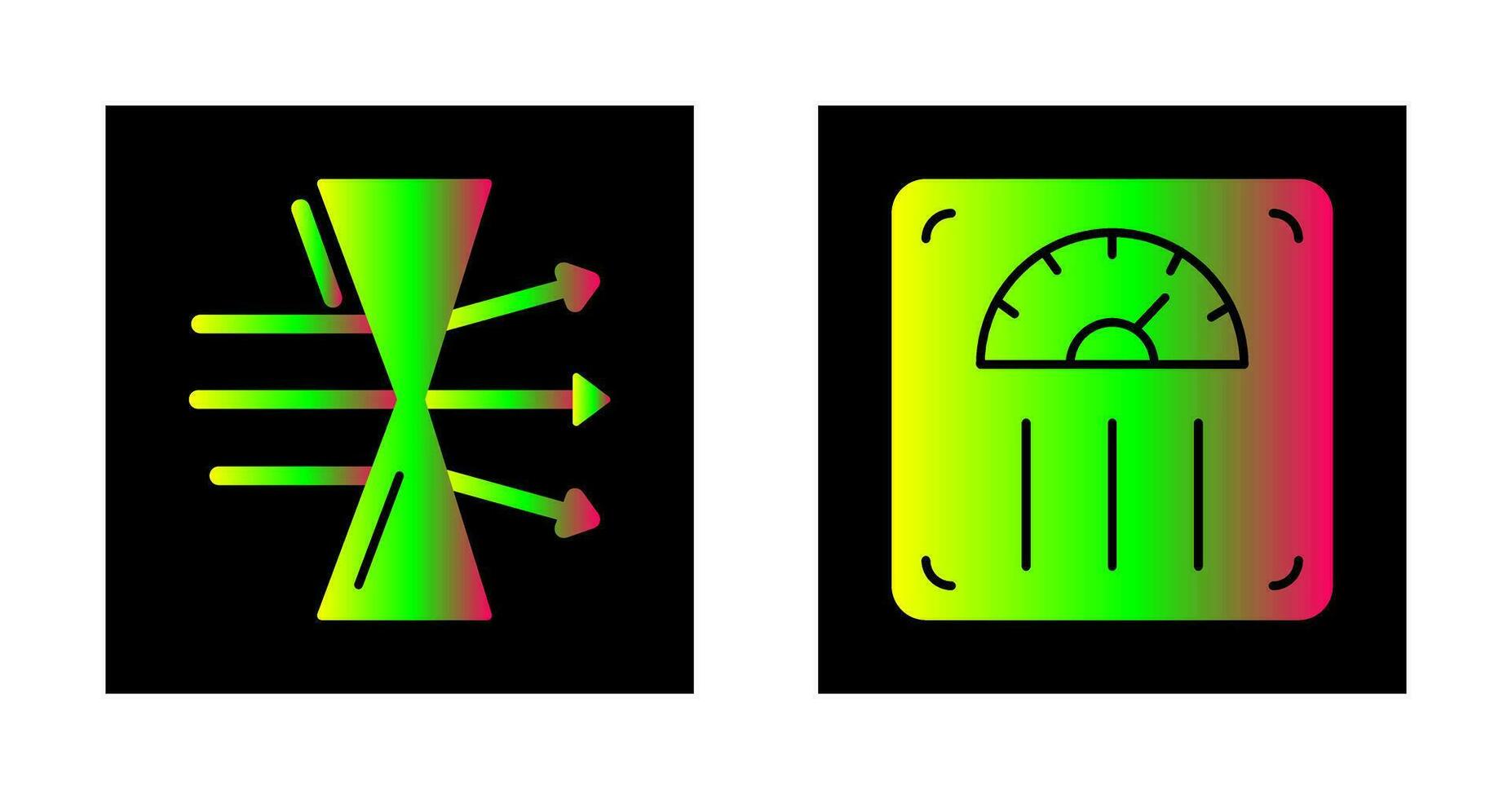 dispersion och vikt skala ikon vektor