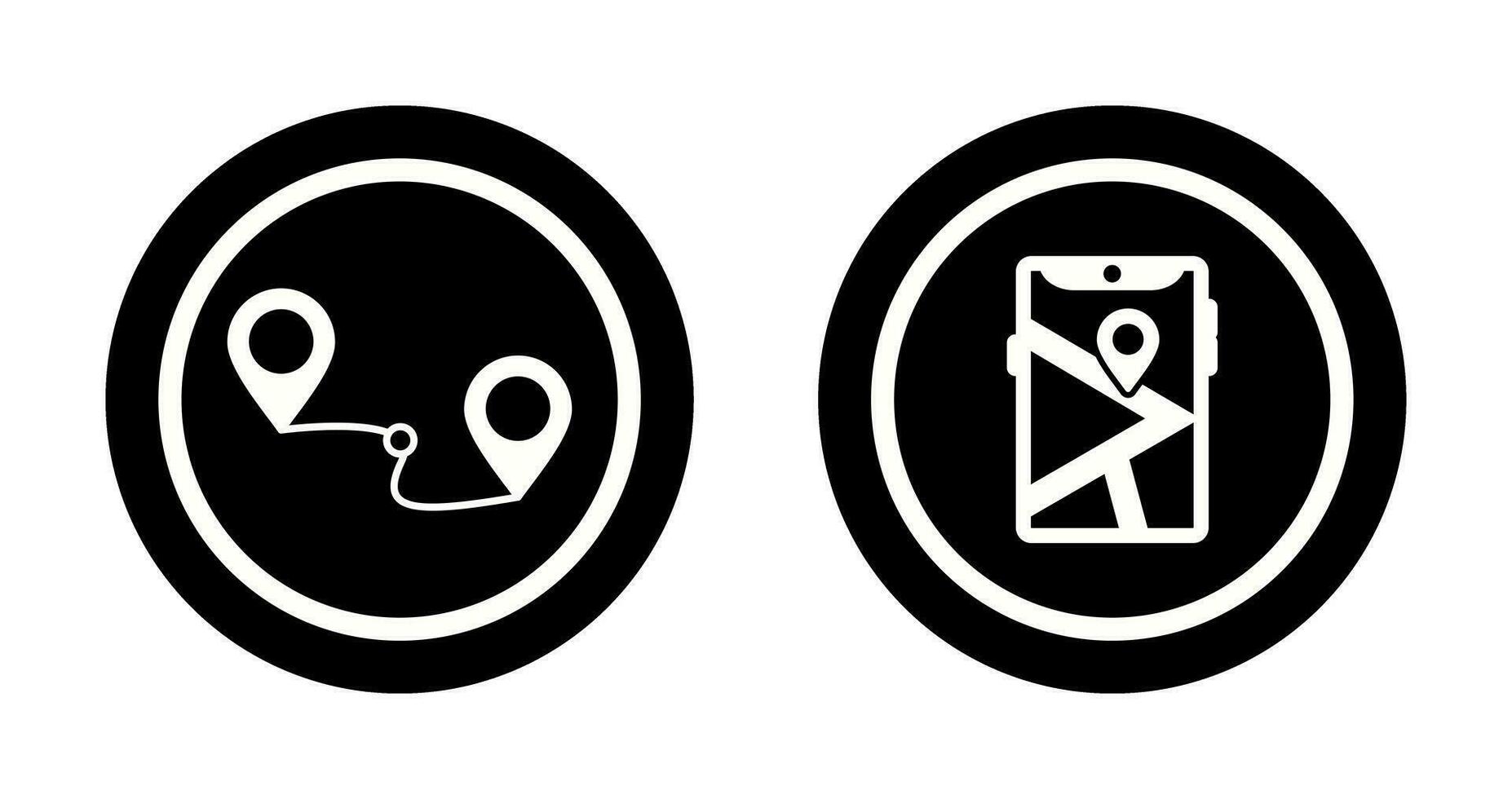 Route und Geographisches Positionierungs System Symbol vektor