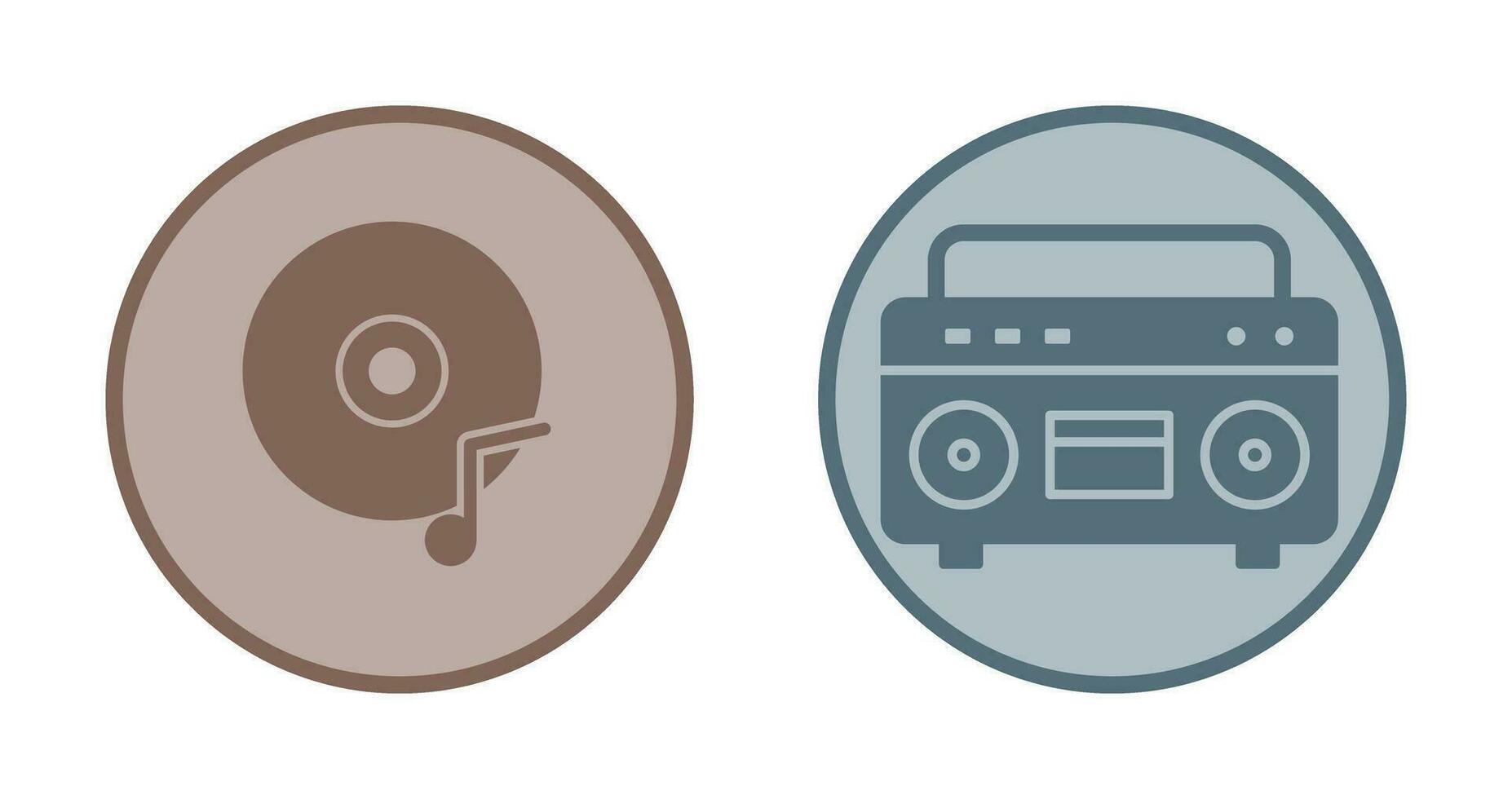 Musik- CD und Kassette Symbol vektor