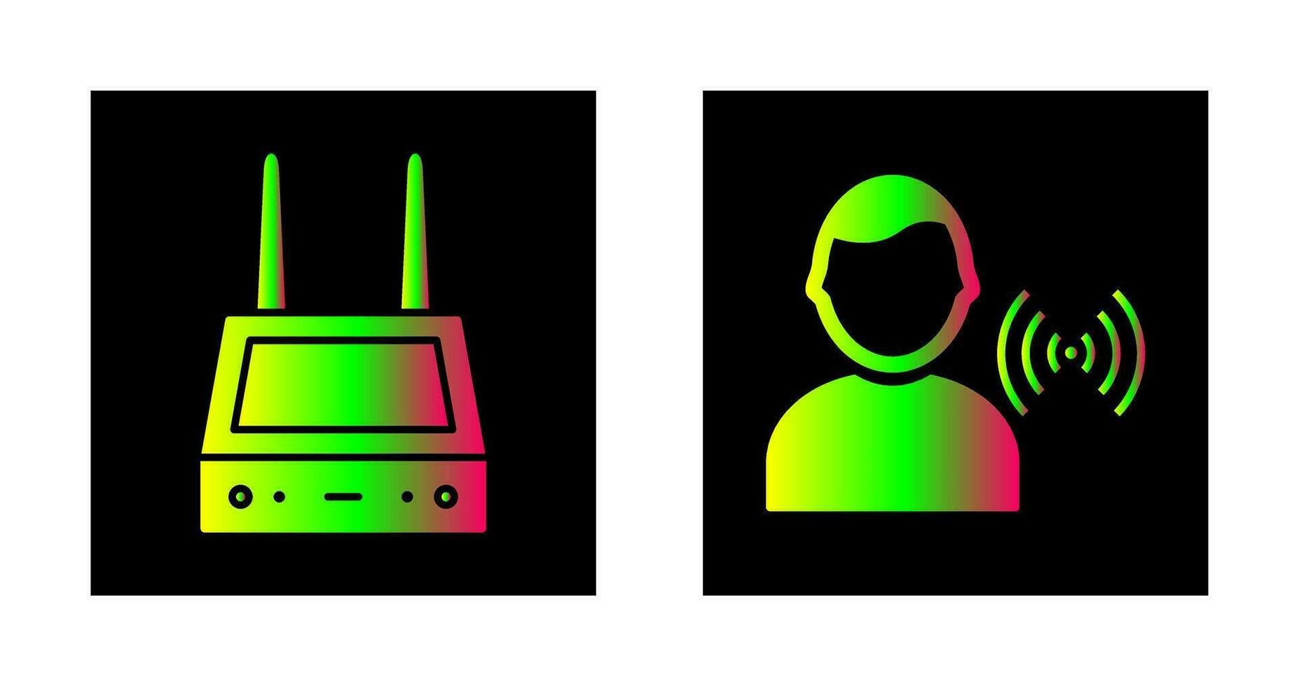 Router und Signal Symbol vektor