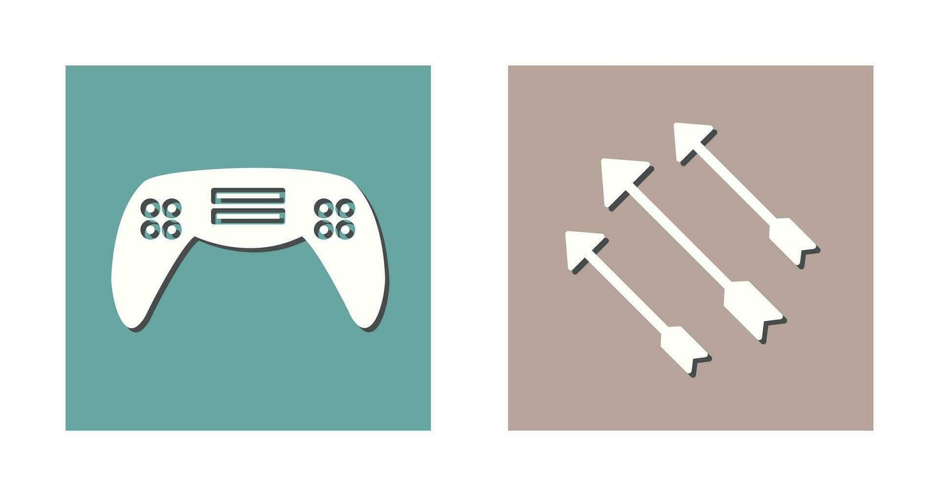 Spielen Konsole und Pfeile Symbol vektor