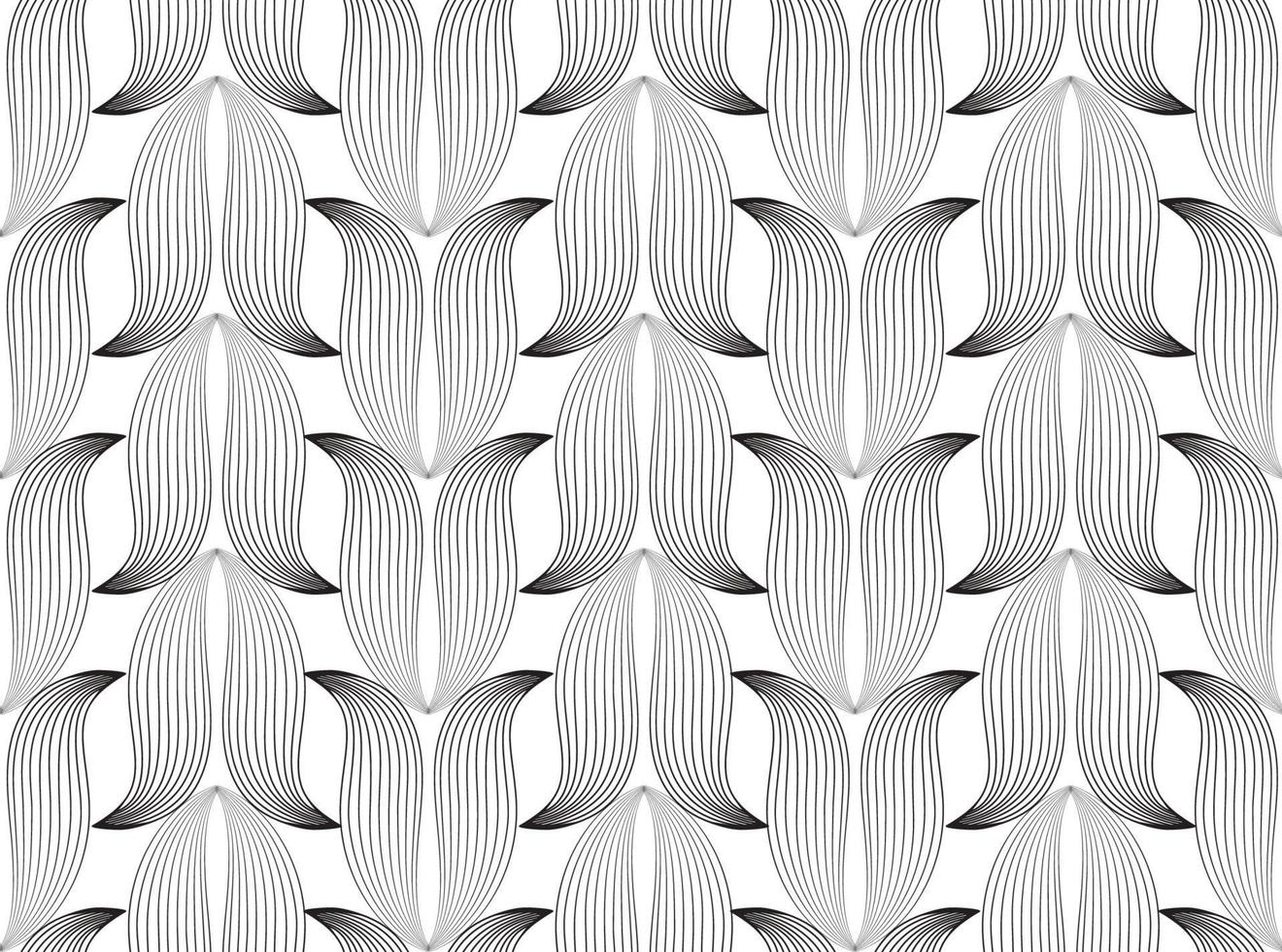 abstrakt sömlös blommig linje mönster. prydnad blomma lotus form vektor
