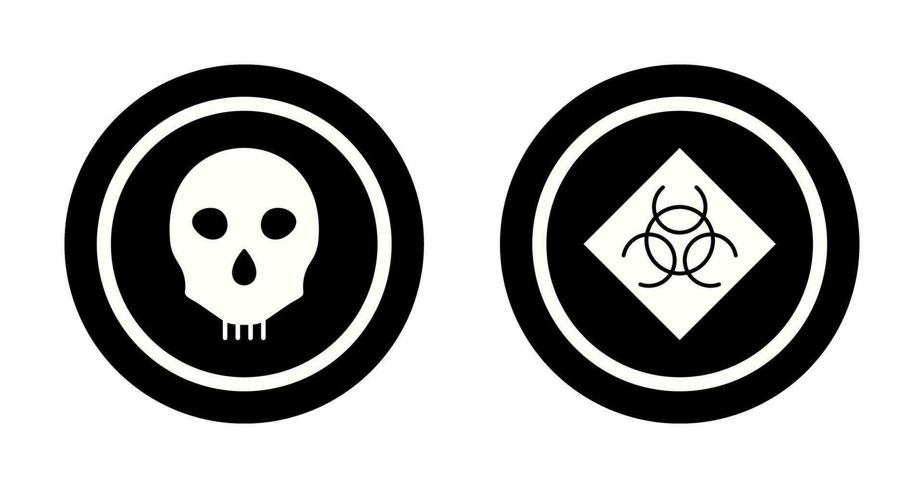 Achtung und biologisch Gefahr Symbol vektor