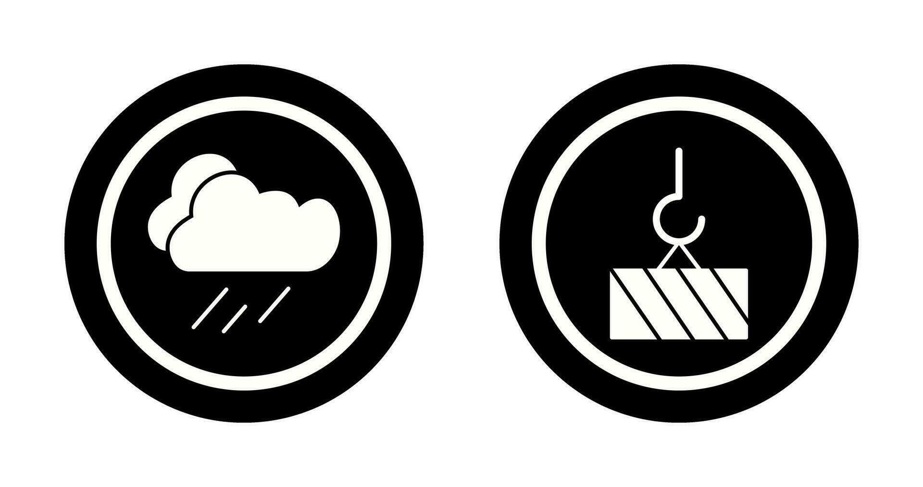 Regen und schwer Maschinen Symbol vektor