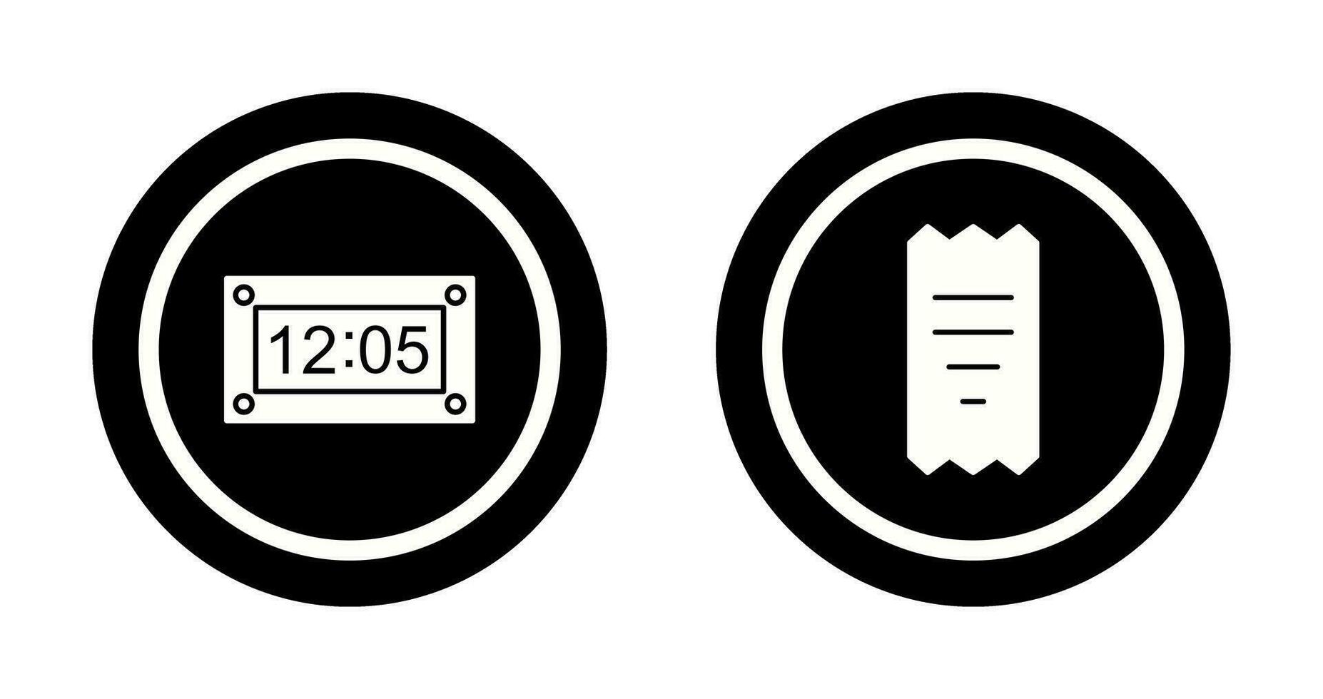 Timer und Kassenbon Symbol vektor