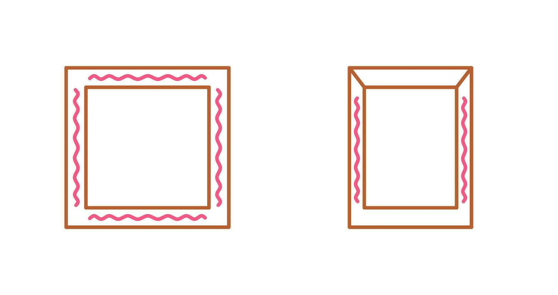 Rahmen und hängend Symbol vektor